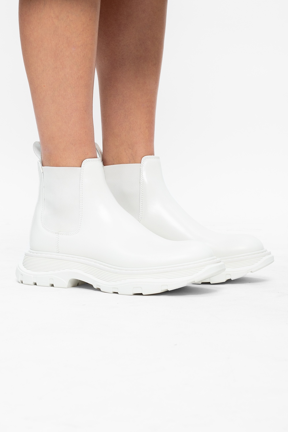 Alexander McQueen Chelsea boots on flagship sole